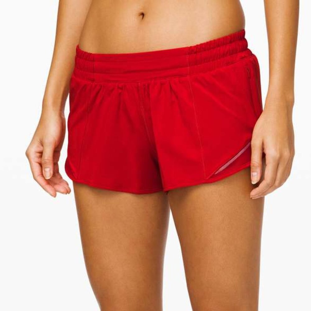 Lululemon Hotty Hot Low Rise Short 2.5" Size 10 Red